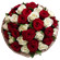 bouquet of red and white roses. Kazakhstan