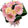 bouquet of roses and gerberas. Kazakhstan