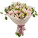 bouquet of lisianthuses carnations and alstroemerias. Kazakhstan
