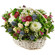 basket of chrysanthemums and roses. Kazakhstan