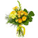 Yellow bouquet of roses and chrysanthemum. Kazakhstan